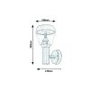 Rábalux , 7919 , Amalfi , Outdoor wall lights , satin chrome , IP44 , 4000