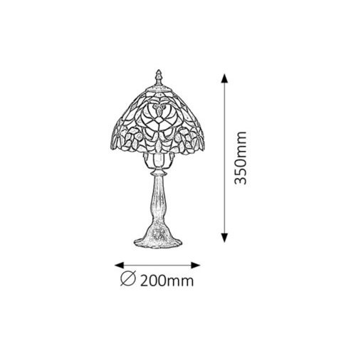Rábalux , 8089 , Mirella , Bedside lamps , bronze , IP20 , E14