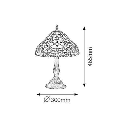 Rábalux , 8090 , Mirella , Bedside lamps , bronze , IP20 , E27