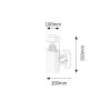 Rábalux , 8142 , Detroit , Outdoor wall lights , satin chrome , IP44 , 4000
