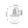 Rábalux , 8163 , Odessa , Outdoor wall lights , antique brown , IP44 , E27