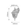 Rábalux , 8181 , Monaco , Outdoor wall lights , antique gold , IP43 , E27