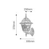 Rábalux , 8182 , Monaco , Outdoor wall lights , antique gold , IP43 , E27