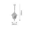 Rábalux , 8184 , Monaco , Outdoor pendants , antique gold , IP43 , E27