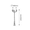 Rábalux , 8186 , Monaco , Outdoor floor lamps , antique gold , IP43 , E27
