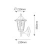 Rábalux , 8204 , Velence , Outdoor wall lights , black , IP43 , E27