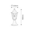 Rábalux , 8205 , Velence , Outdoor floor lamps , white , IP43 , E27