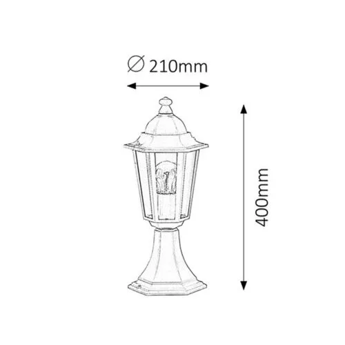 Rábalux , 8205 , Velence , Outdoor floor lamps , white , IP43 , E27