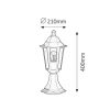 Rábalux , 8206 , Velence , Outdoor floor lamps , black , IP43 , E27