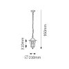 Rábalux , 8208 , Velence , Outdoor pendants , black , IP43 , E27
