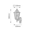 Rábalux , 8218 , Velence , Outdoor wall lights , antique gold , IP43 , E27