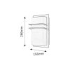Rábalux , 8229 , Seattle , Outdoor wall lights , satin chrome , IP44 , E27