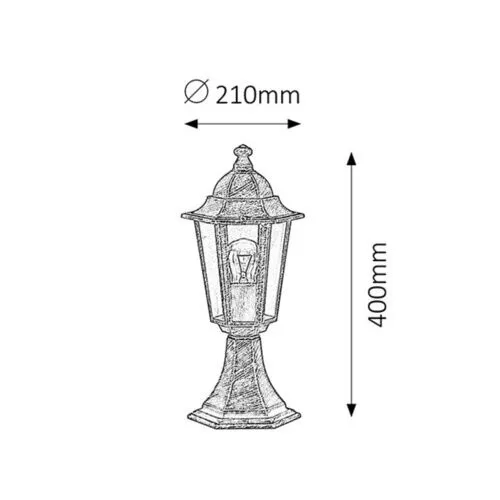 Rábalux , 8236 , Velence , Outdoor floor lamps , antique gold , IP43 , E27