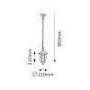 Rábalux , 8238 , Velence , Outdoor pendants , antique gold , IP43 , E27