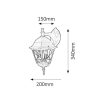 Rábalux , 8244 , Haga , Outdoor wall lights , antique gold , IP44 , E27