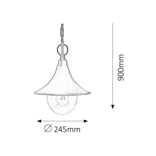 Rábalux , 8246 , Konstanz , Outdoor pendants , black , IP44 , E27