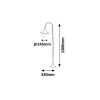 Rábalux , 8247 , Konstanz , Outdoor floor lamps , black , IP44 , E27