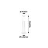 Rábalux , 8263 , Inox torch , Outdoor floor lamps , satin chrome , IP44 , E27