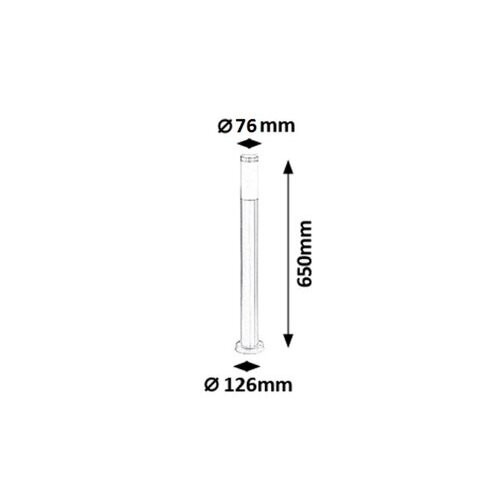 Rábalux , 8264 , Inox torch , Outdoor floor lamps , satin chrome , IP44 , E27