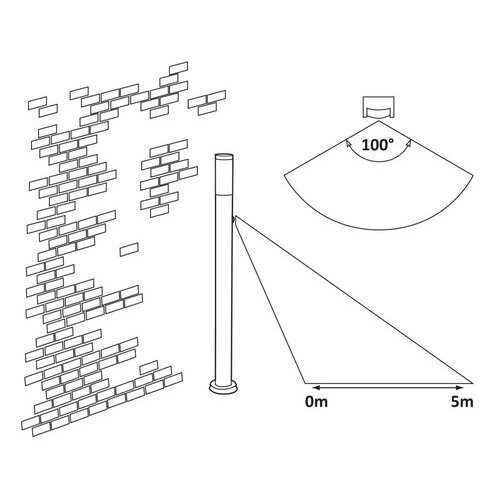 Rábalux , 8267 , Inox torch , Outdoor floor lamps , satin chrome , IP44 , E27