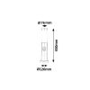 Rábalux , 8267 , Inox torch , Outdoor floor lamps , satin chrome , IP44 , E27