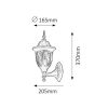 Rábalux , 8342 , Milano , Outdoor wall lights , black , IP43 , E27