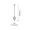 Rábalux , 8344 , Milano , Outdoor pendants , black , IP43 , E27