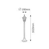 Rábalux , 8345 , Milano , Outdoor floor lamps , black , IP43 , E27