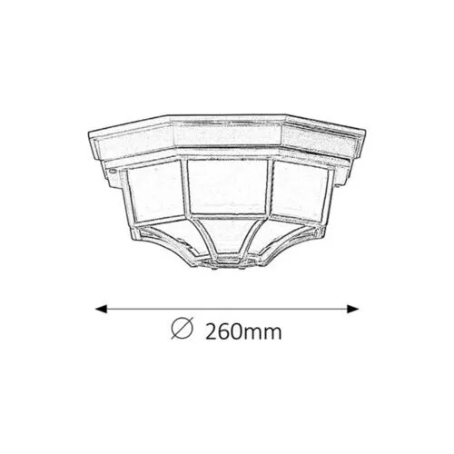 Rábalux , 8346 , Milano , Outdoor ceiling lights , black , IP43 , E27