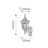 Rábalux , 8370 , Milano , Outdoor wall lights , antique gold , IP43 , E27