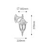 Rábalux , 8371 , Milano , Outdoor wall lights , antique gold , IP43 , E27