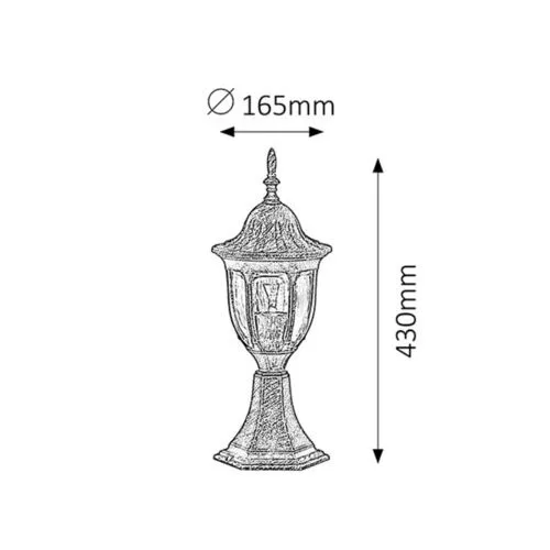 Rábalux , 8373 , Milano , Outdoor floor lamps , antique gold , IP43 , E27