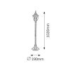 Rábalux , 8375 , Milano , Outdoor floor lamps , antique gold , IP43 , E27