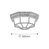 Rábalux , 8376 , Milano , Outdoor ceiling lights , antique gold , IP43 , E27