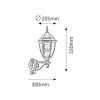 Rábalux , 8380 , Toronto , Outdoor wall lights , antique gold , IP44 , E27