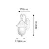 Rábalux , 8387 , Sydney , Outdoor wall lights , black , IP23 , E27