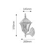 Rábalux , 8392 , Toscana , Outdoor wall lights , antique gold , IP43 , E27