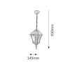 Rábalux , 8394 , Toscana , Outdoor pendants , antique gold , IP43 , E27