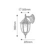 Rábalux , 8451 , Nizza , Outdoor wall lights , antique gold , IP43 , E27