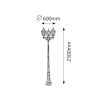 Rábalux , 8460 , Toronto , Outdoor floor lamps , antique gold , IP44 , E27