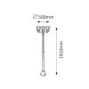 Rábalux , 8569 , Marseille , Outdoor floor lamps , black , IP44 , E27