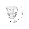 Rábalux , 8570 , Marseille , Outdoor wall lights , black , IP44 , E27