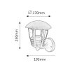 Rábalux , 8618 , Marseille , Outdoor wall lights , black , IP44 , E27