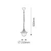 Rábalux , 8678 , Barcelona , Outdoor pendants , antique gold , IP43 , E27