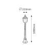 Rábalux , 8679 , Barcelona , Outdoor floor lamps , antique gold , IP43 , E27