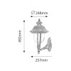 Rábalux , 8697 , New York , Outdoor wall lights , antique gold , IP44 , E27
