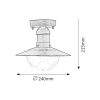 Rábalux , 8736 , Oslo , Outdoor ceiling lights , antique gold , IP44 , E27