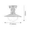 Rábalux , 8739 , Oslo , Outdoor ceiling lights , antique white , IP44 , E27