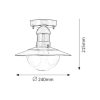 Rábalux , 8763 , Oslo , Outdoor ceiling lights , satin chrome , IP44 , E27