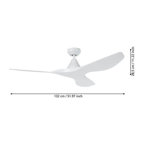 EGLO, 35107, PORTSEA, ceiling fan, IP20